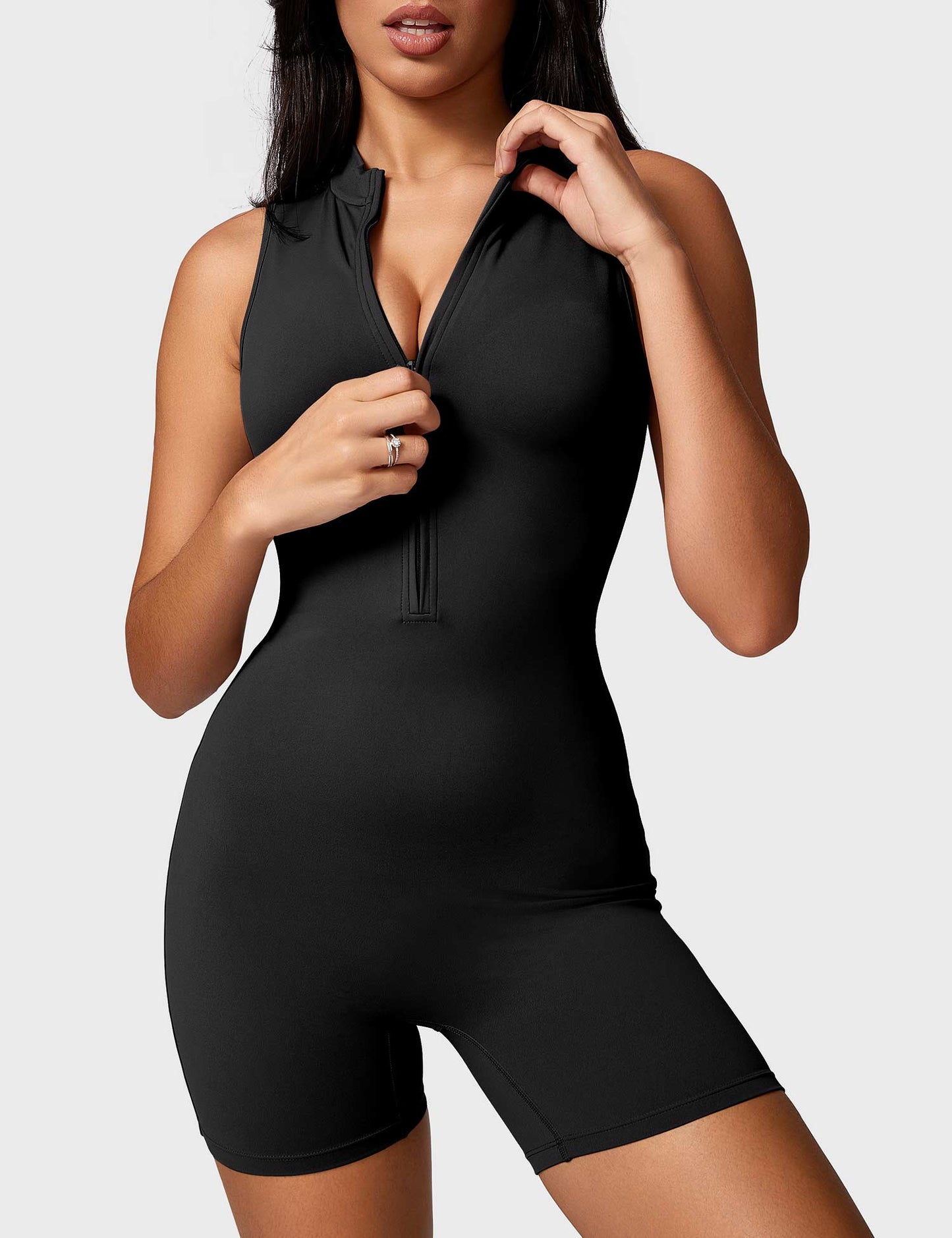 Tebeary  Issa Sleeveless Zipper Romper