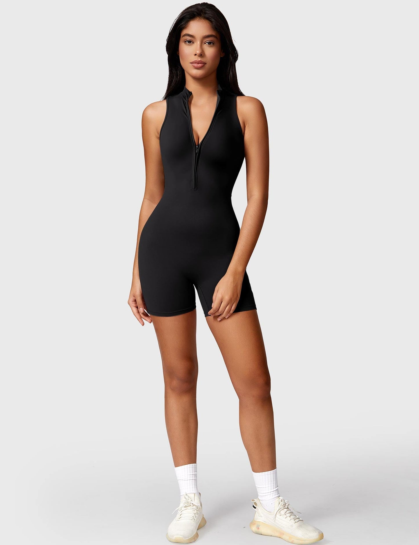 Tebeary  Issa Sleeveless Zipper Romper