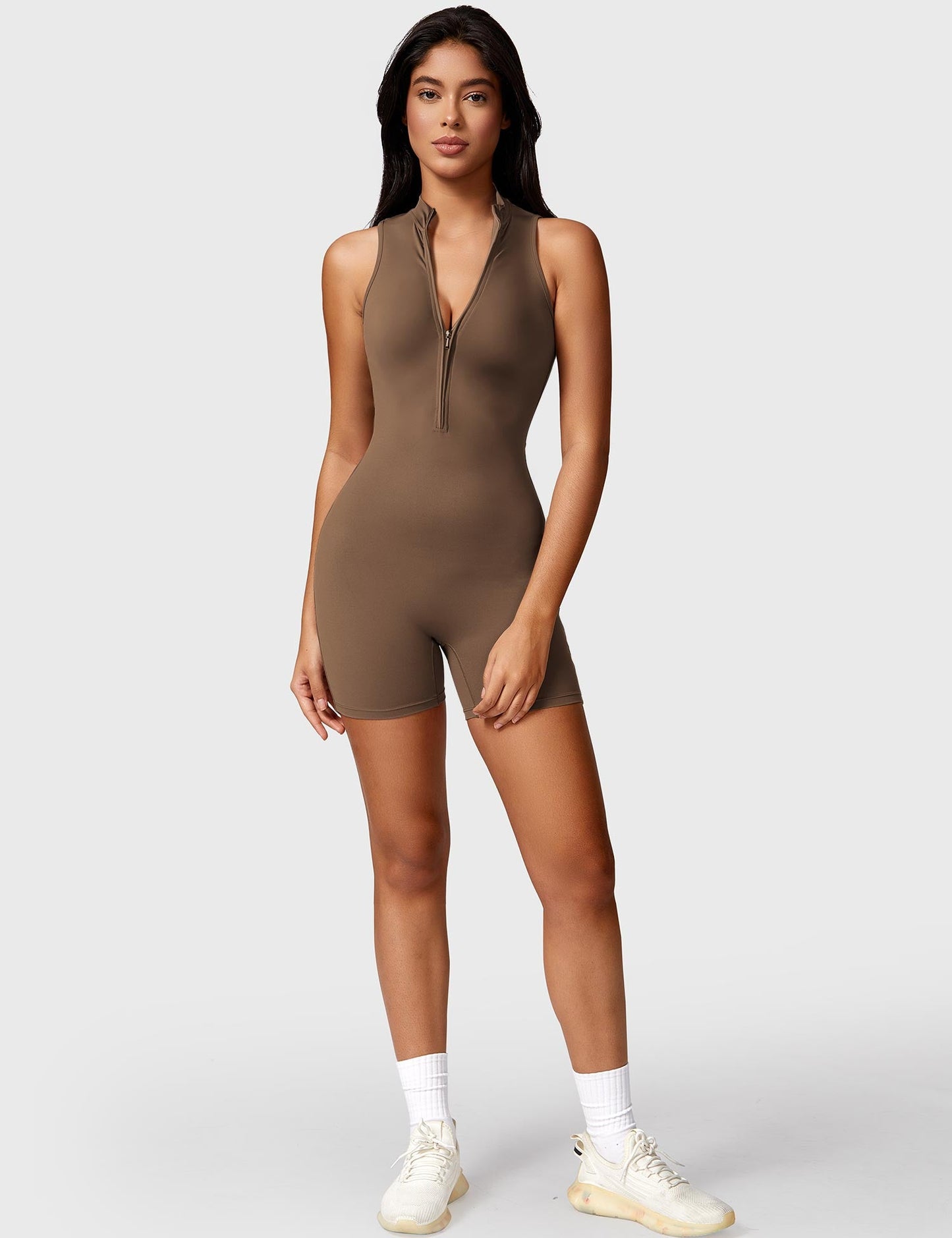 Tebeary  Issa Sleeveless Zipper Romper