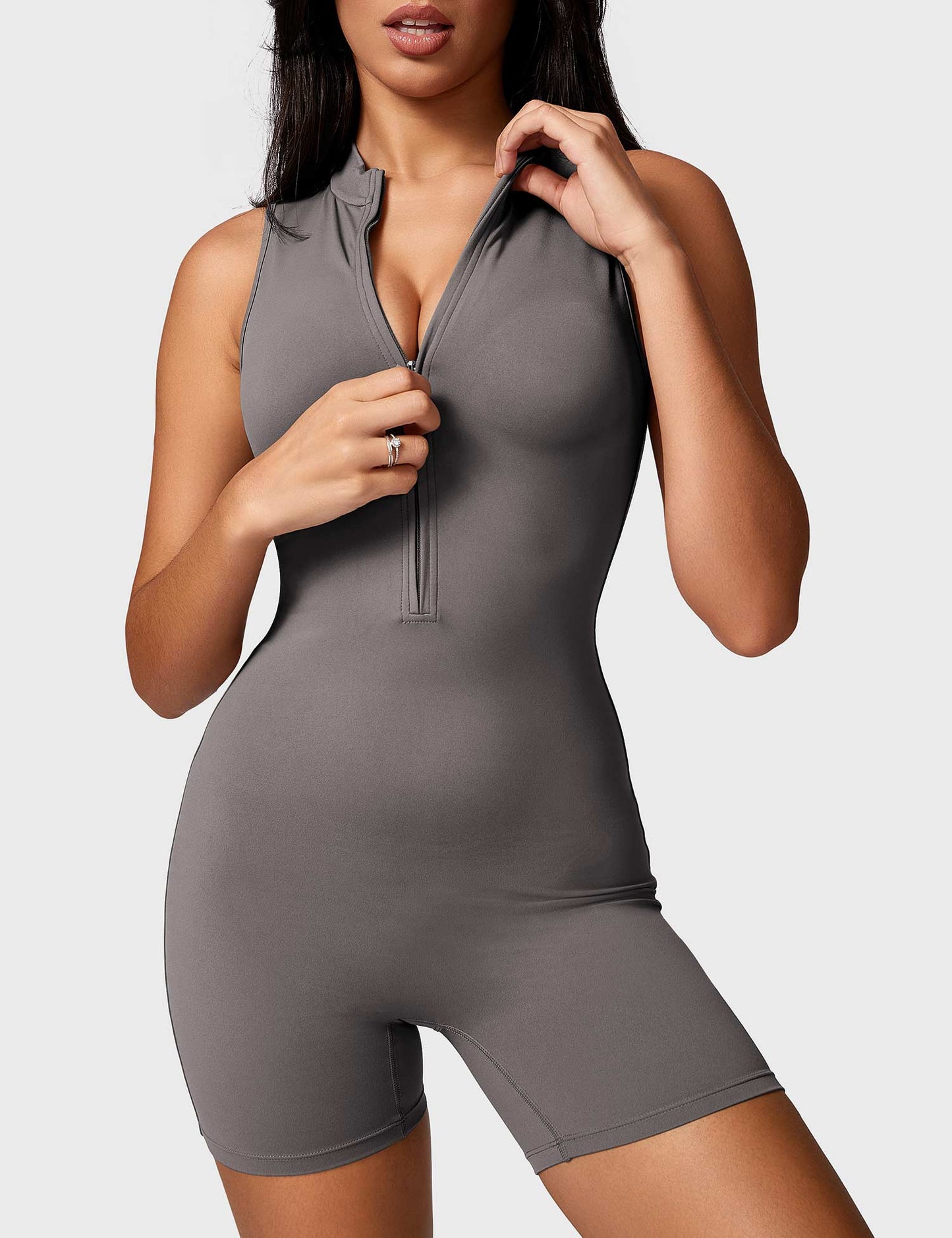 Tebeary  Issa Sleeveless Zipper Romper