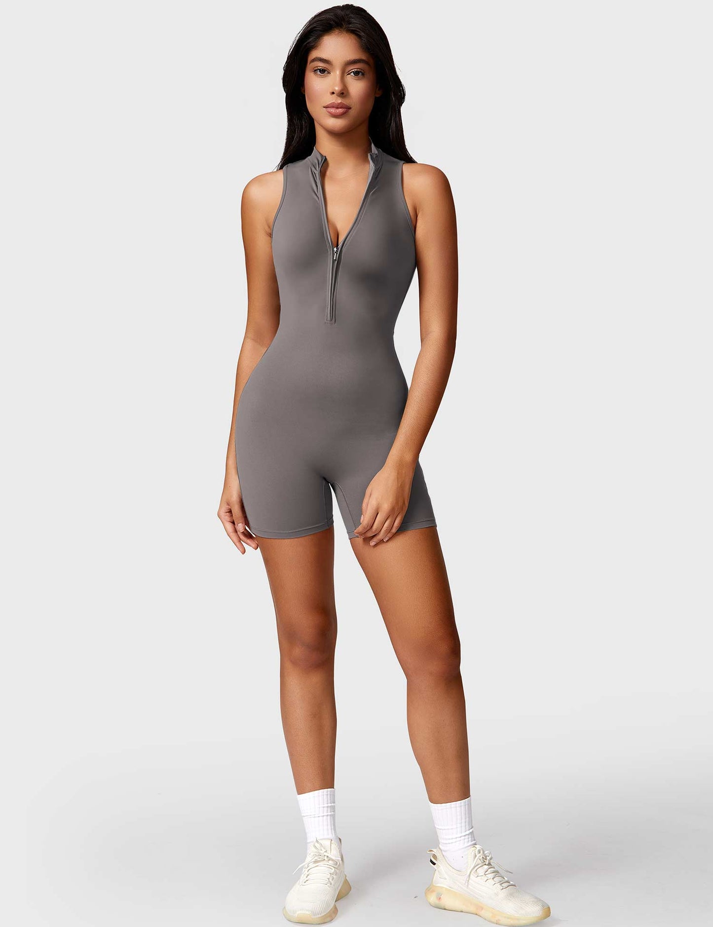 Tebeary  Issa Sleeveless Zipper Romper