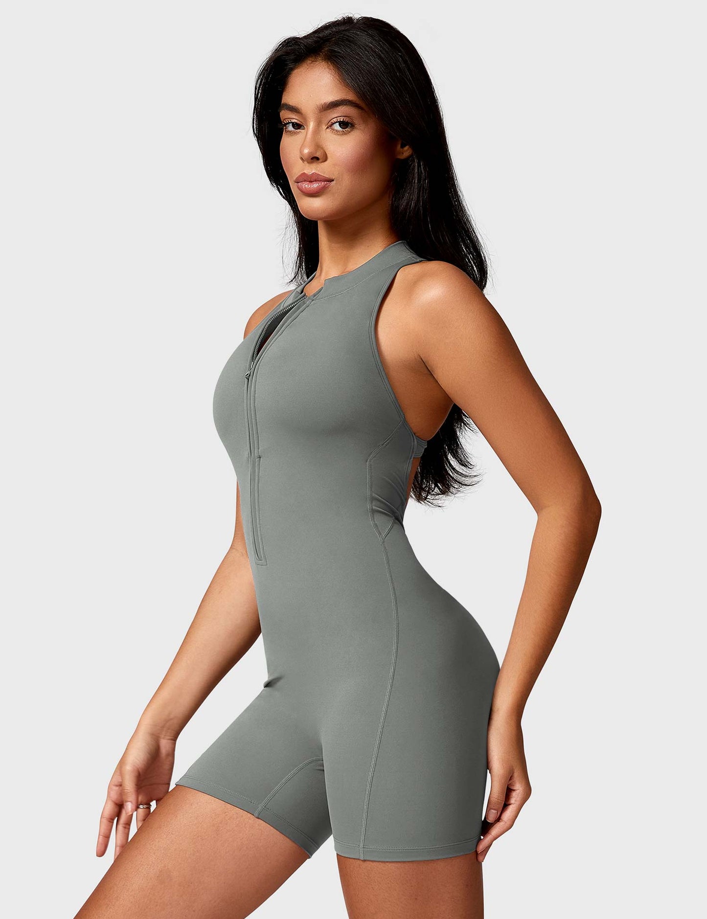 Tebeary Ema Backless Zipper Romper