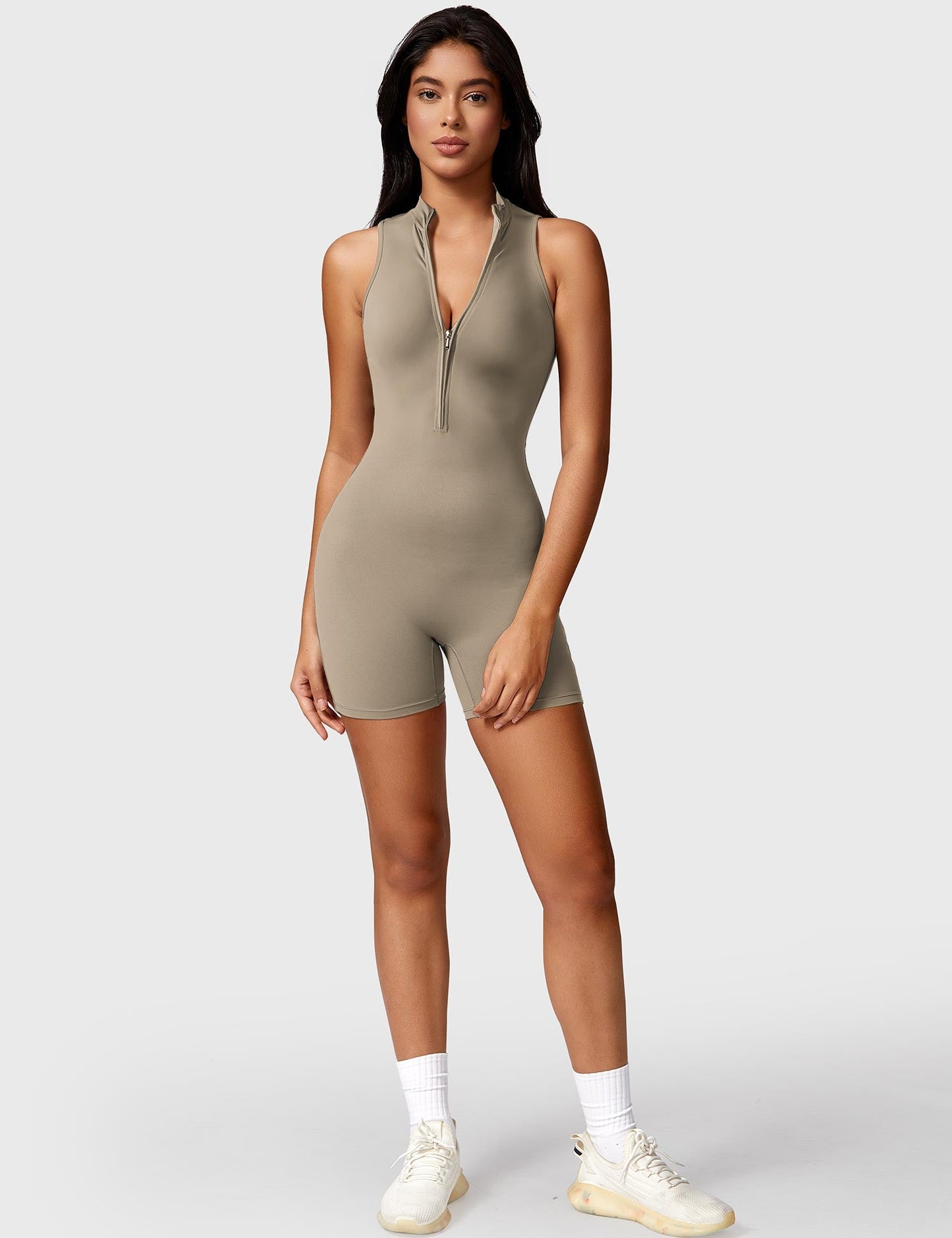 Tebeary  Issa Sleeveless Zipper Romper