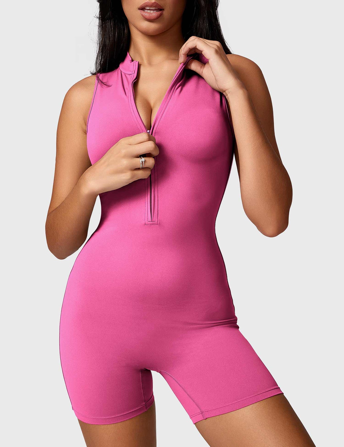 Tebeary  Issa Sleeveless Zipper Romper