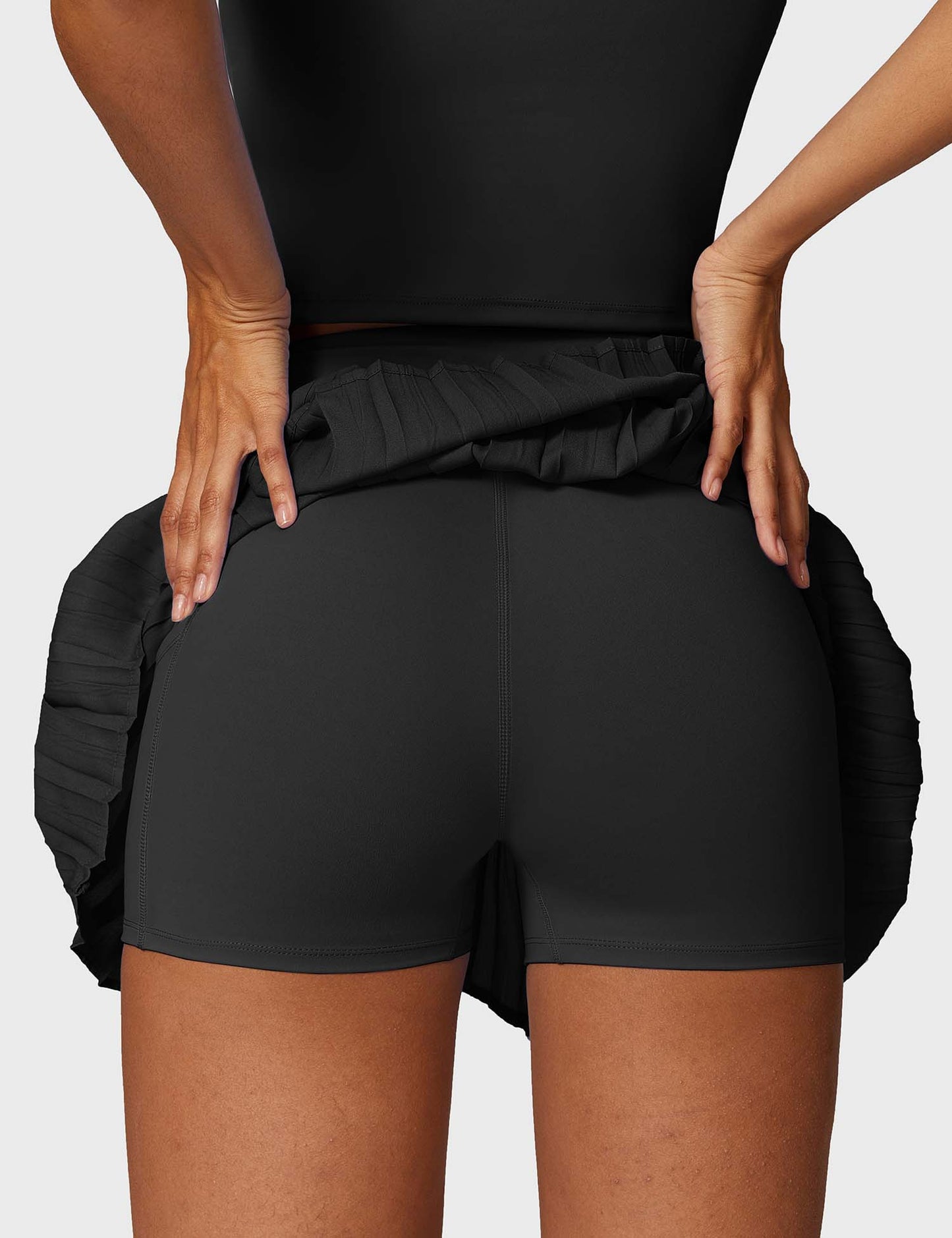 Tebeary Crop Top Tennis Skirt Sets