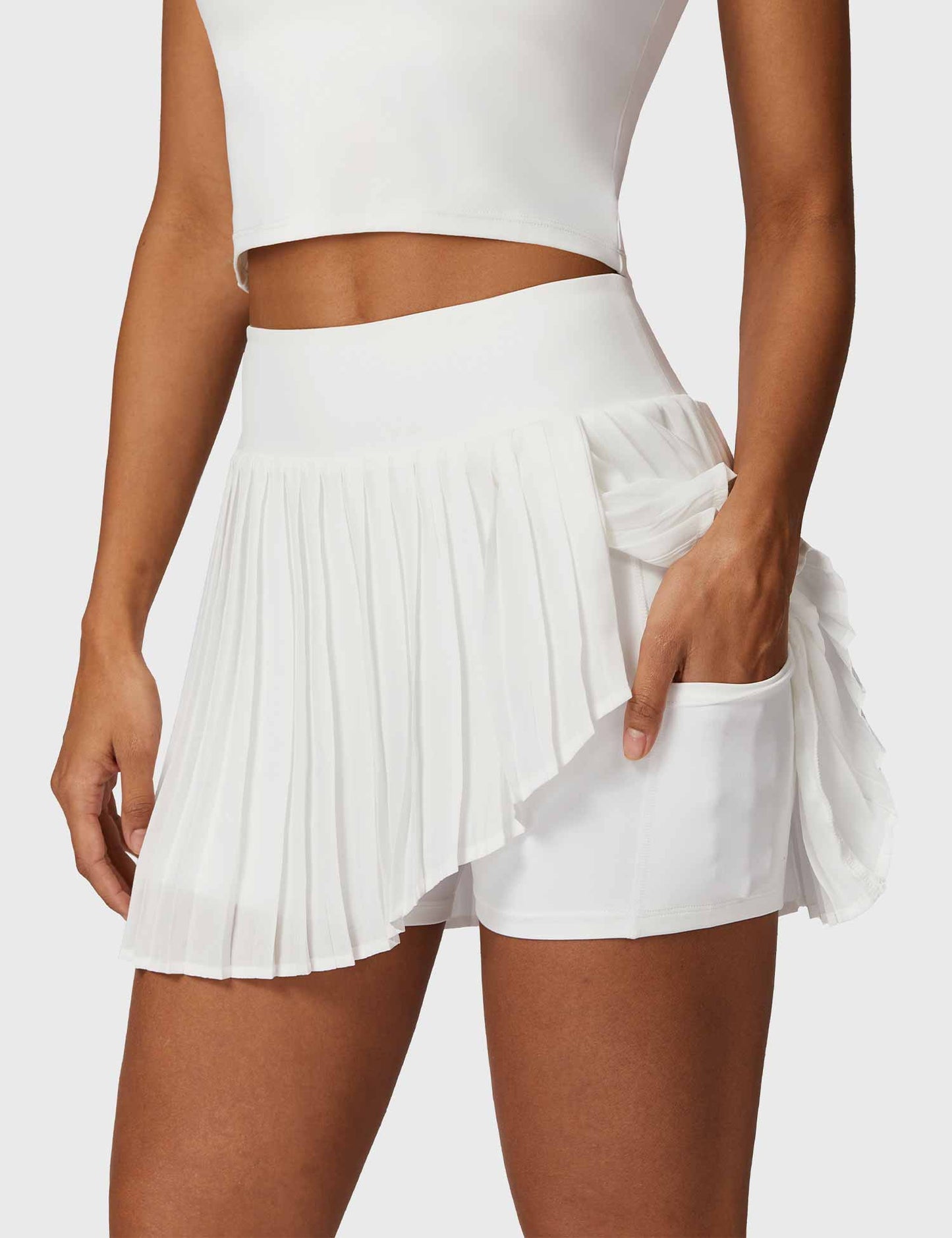 Tebeary Crop Top Tennis Skirt Sets