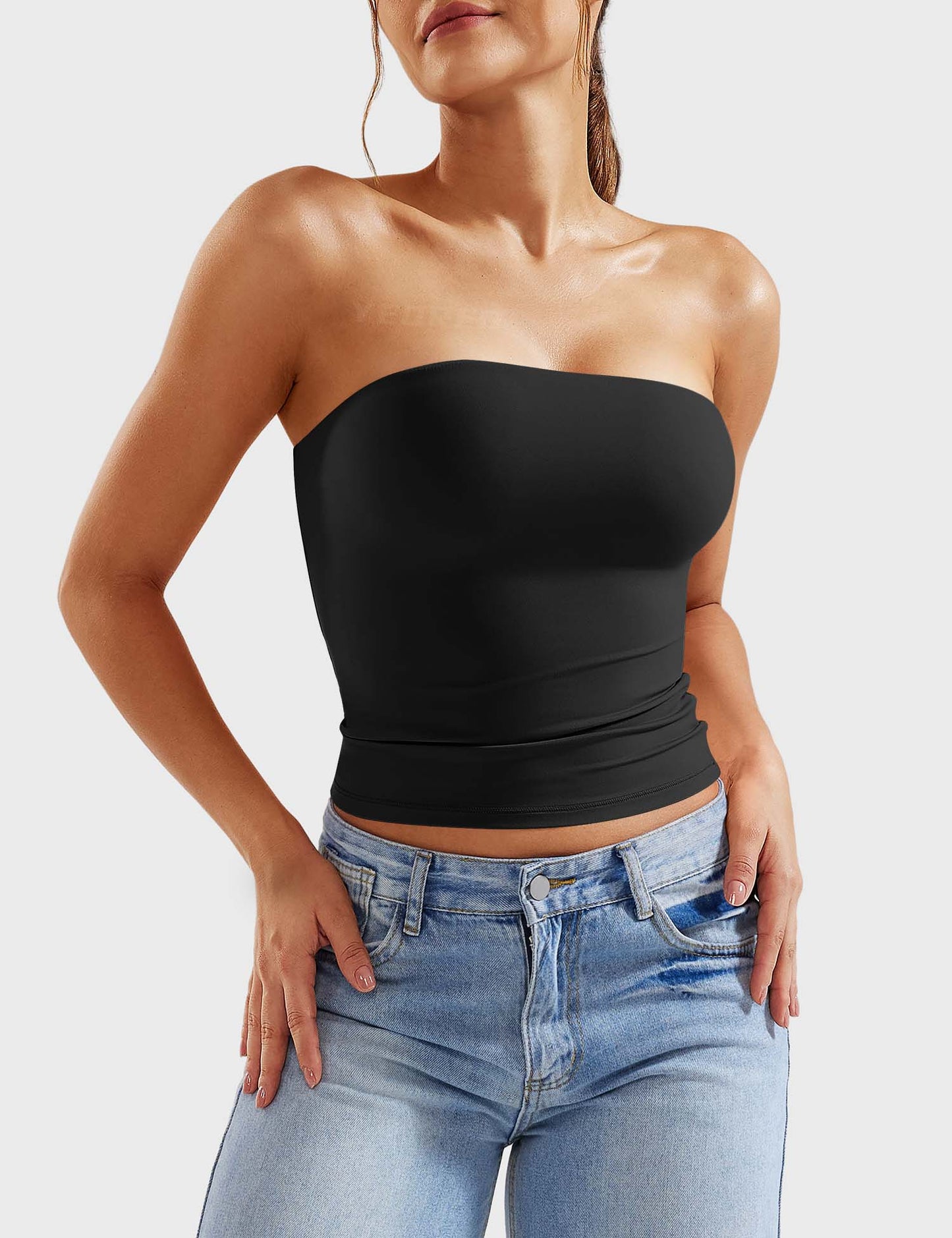 Tebeary Wan  Double Lined Tube Top