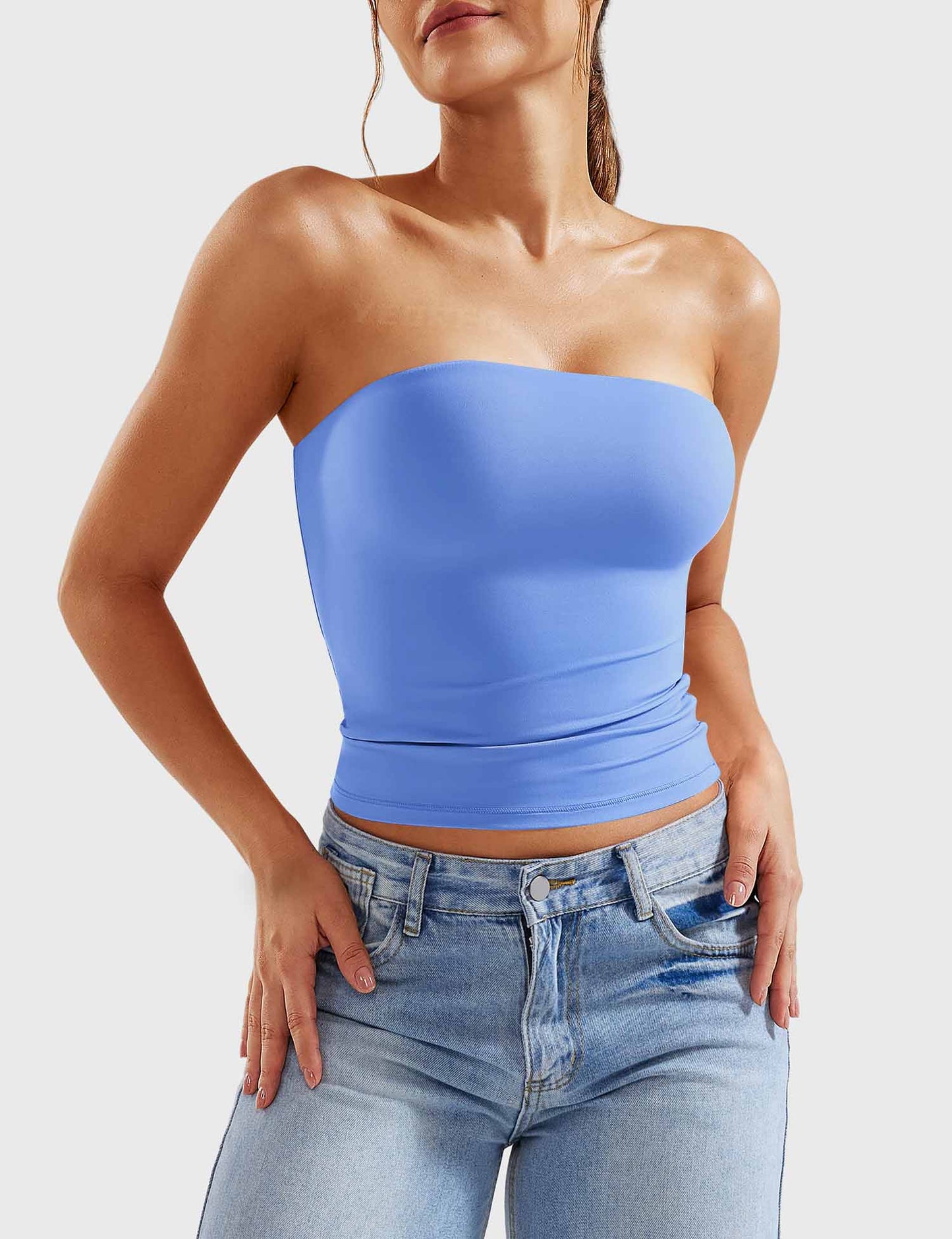 Tebeary Wan  Double Lined Tube Top