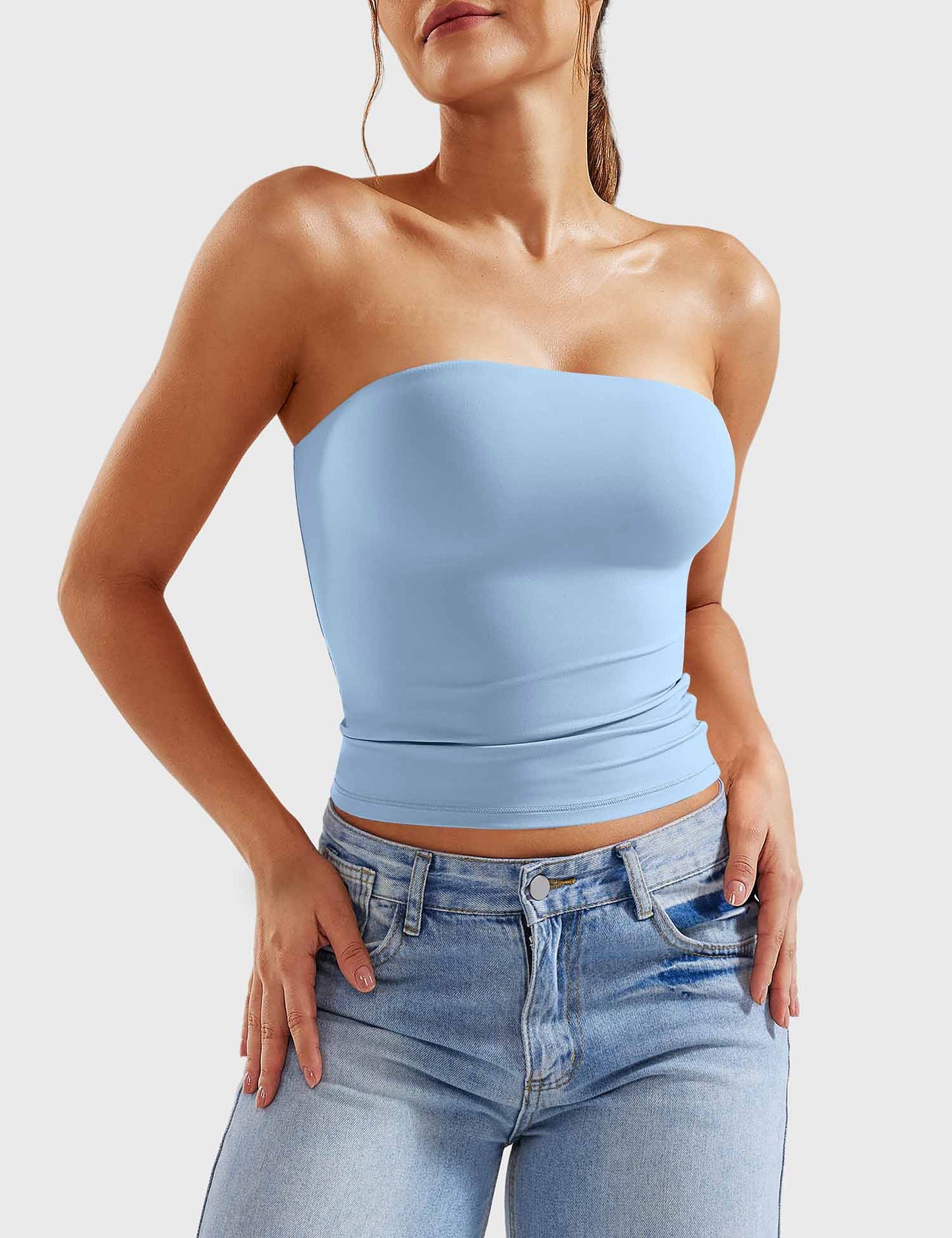 Tebeary Wan  Double Lined Tube Top