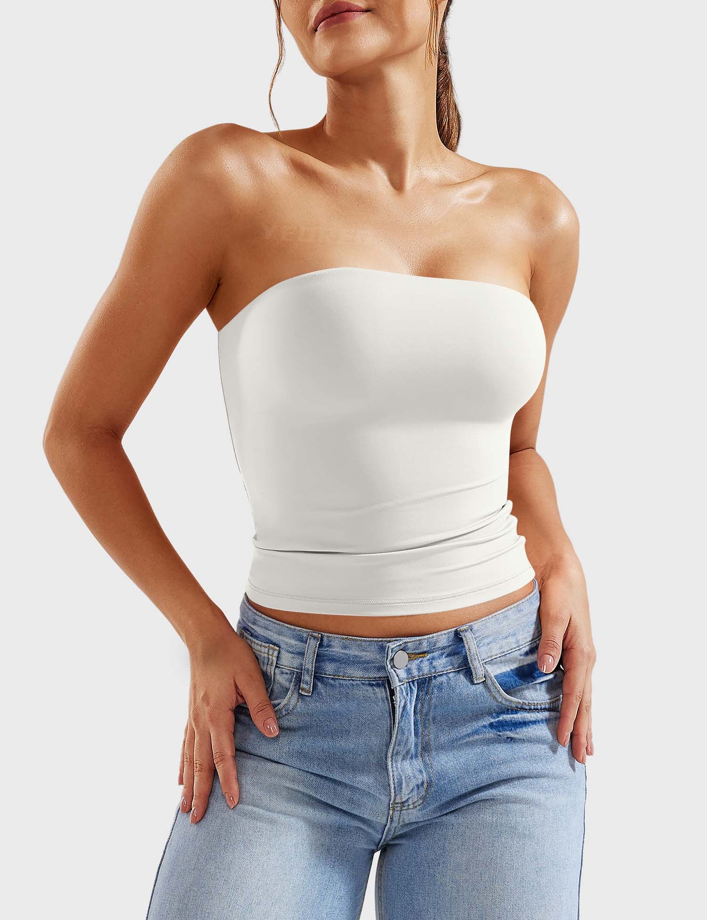 Tebeary Wan  Double Lined Tube Top