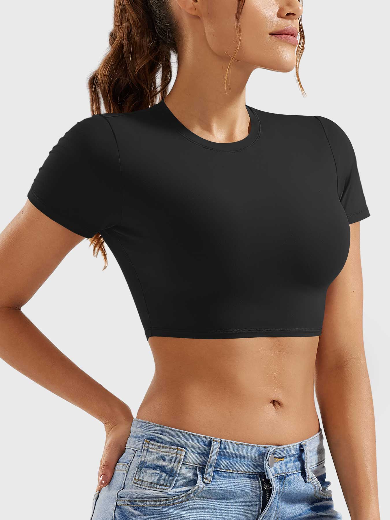 Tebeary Xan Short Sleeves Crop Top