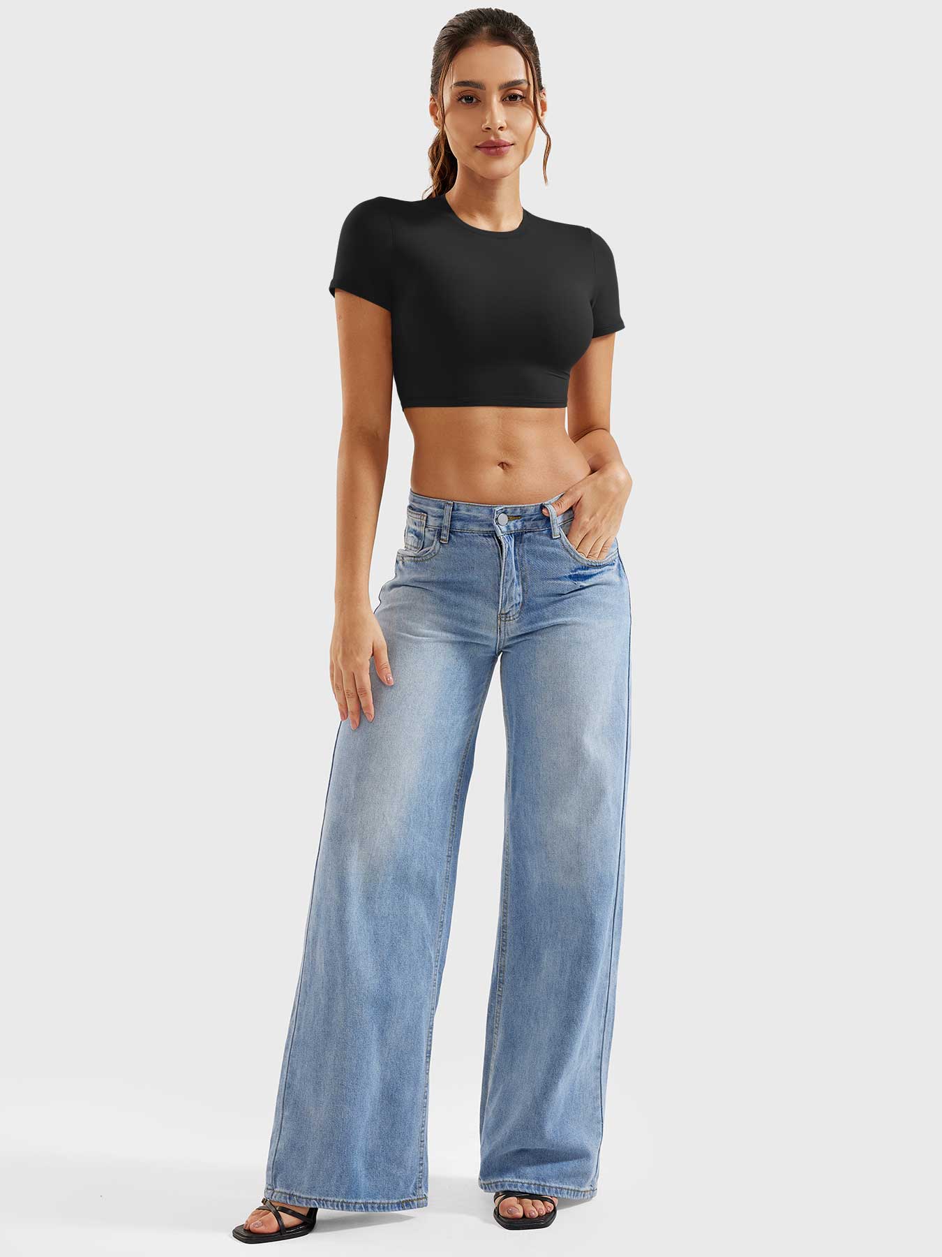 Tebeary Xan Short Sleeves Crop Top